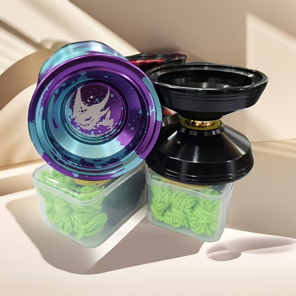 1pc BEBOOYOYO A3 Dieu du Mal Barre Yo-Yo en Alliage Violet pour Garçons - Jouet Haute Performance avec Accessoires, Couleurs Mixtes\u002FViolet\u002FBleu, Conception en Alliage d'Aluminium Durable pour des Tours Fluides et un Jeu Amusant