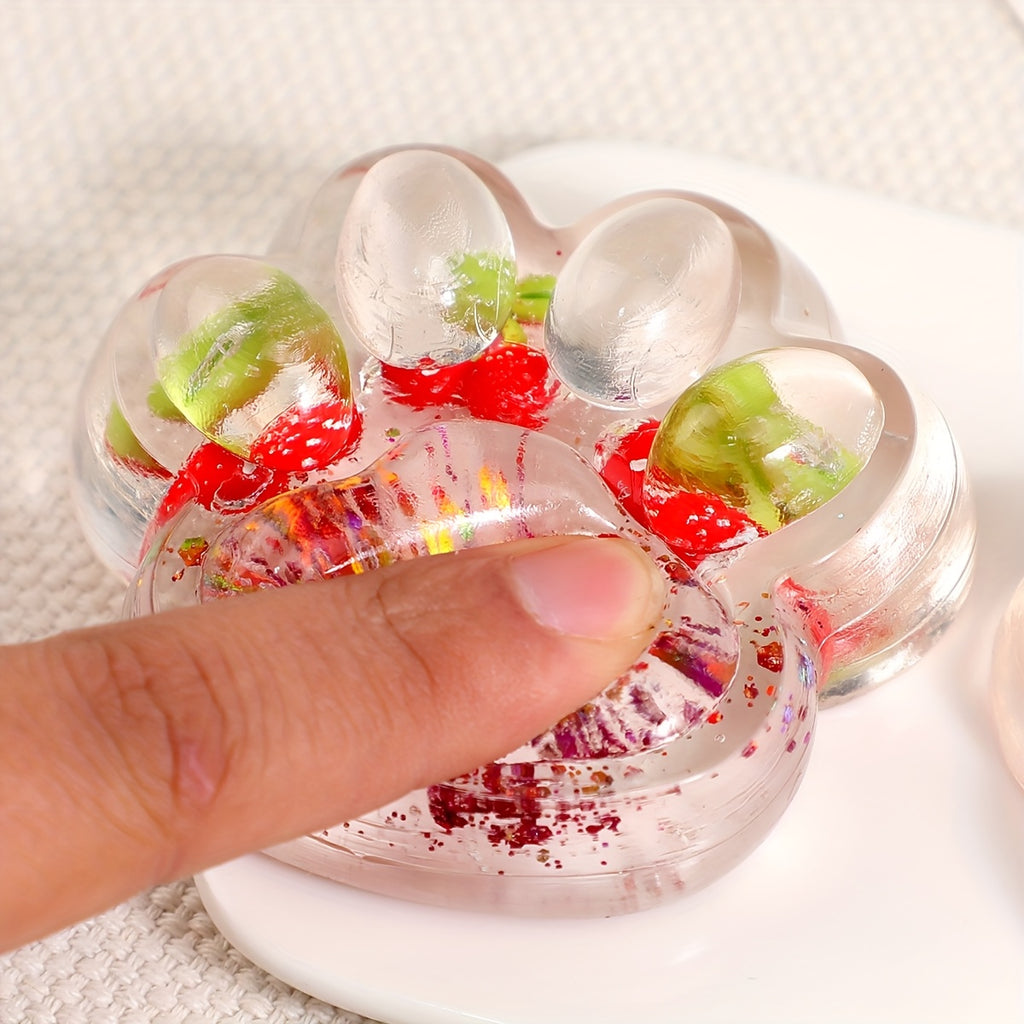 1pc\u002F2pièces\u002F3pièces Ananas, Fraise, Patte de Chat, Jouet à Serrer - Doux, Soulage le Stress et l'Anxiété, Convient aux Adolescents et aux Adultes, Cadeau de Noël Idéal, Couleurs Mélangées, Convient pour l'Hiver, le Nouvel An