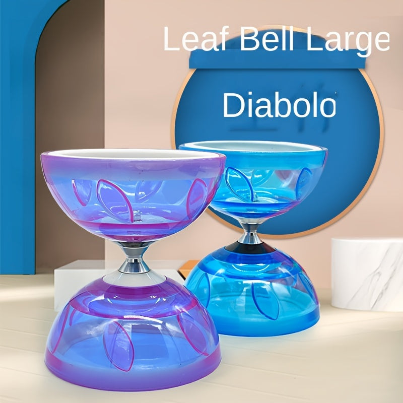 Diabolo à Grand Roulement Cloche Feuille à Deux Têtes Tir de Guerre Yo-Yo Équipement Traditionnel Chinois pour Jonglerie Populaire