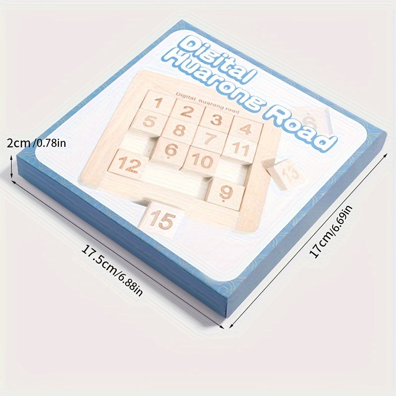 Puzzle Klein - Jeu de réflexion en bois pour enfants, labyrinthe numérique coloré Huarong Road, améliore les compétences cognitives et l'apprentissage ludique