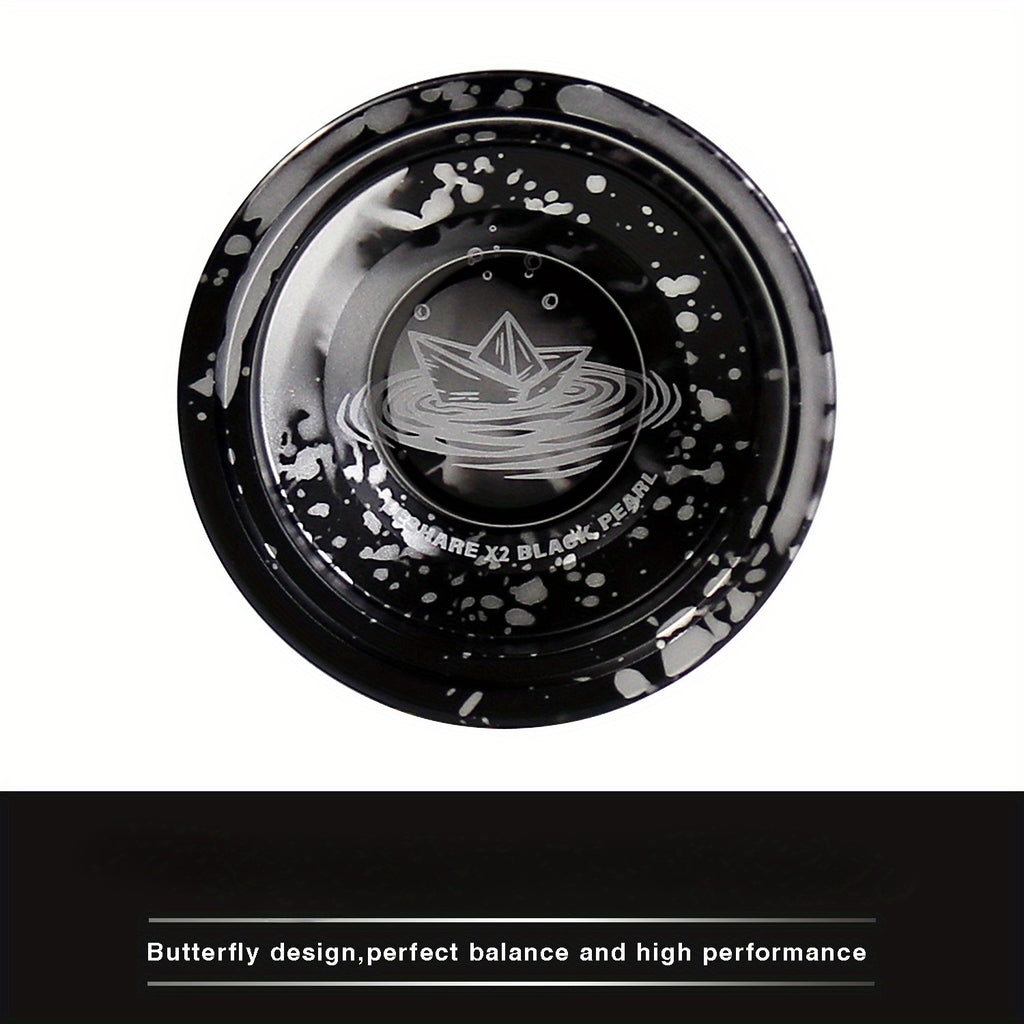 1pc X2 Yoyo Ball noir et or - Qualité professionnelle, sommeil longue durée, alliage d'aluminium, idéal pour le jeu compétitif et les cadeaux, Yoyo de jeu compétitif | Design élégant | Impression haute qualité, Jeu de société Yoyo