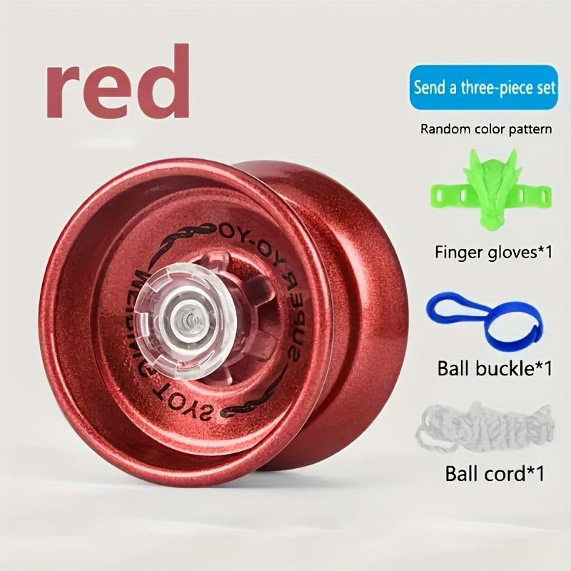 Yo-Yo Métallique Durable avec 1 Roue de Couleur Aléatoire - Couleurs Vibrantes, Poignée Ergonomique, Cadeau Idéal pour Noël, Halloween, Anniversaires & Fêtes (3 ans et plus)