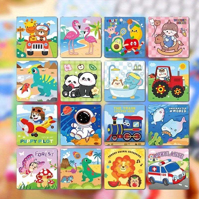 20PCS Mini Puzzle de papier d'animal de cartoon éducatif Jouet pour les fêtes d'anniversaire et les cadeaux de Noël et d'Halloween les plus appropriés (Style aléatoire)