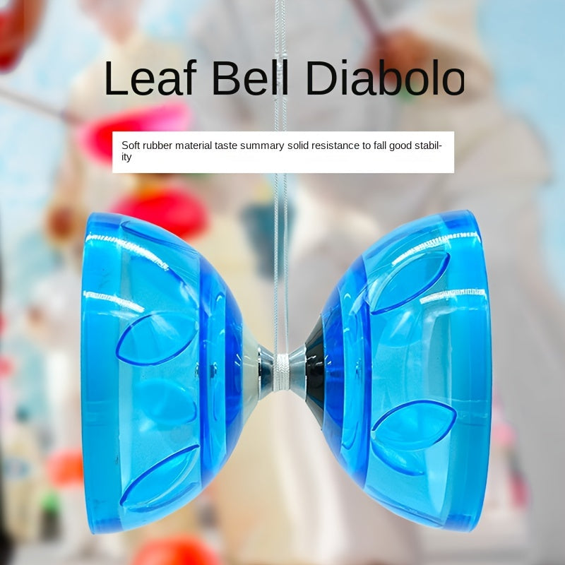 Diabolo à Grand Roulement Cloche Feuille à Deux Têtes Tir de Guerre Yo-Yo Équipement Traditionnel Chinois pour Jonglerie Populaire