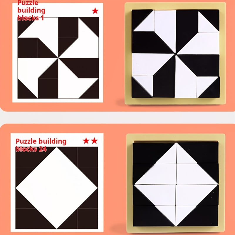 Casse-tête en Blocs de Construction Cachés - Jouet Éducatif pour le Développement de l'Intelligence, la Logique et l'Imagination Spatiale