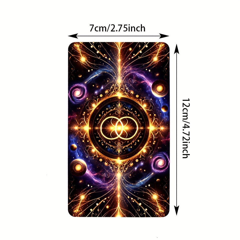 Cartes Oracle du Contrat de l'Âme, Cartes de Messages Spirituels, Cartes de Tarot de l'Âme, Cartes d'Information Mystérieuses, Divination, 4.72x2.76 pouces, 56-Cartes - Matériau en Carton