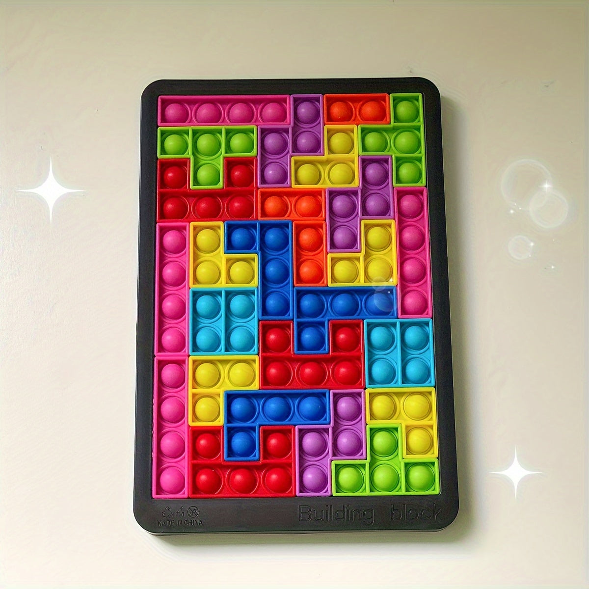 Blocs de Construction Puzzle en Silicone Souple - Jeu de Défi Cérébral et de Détente pour le Liement Parents-Jeunes, Jouet Éducatif
