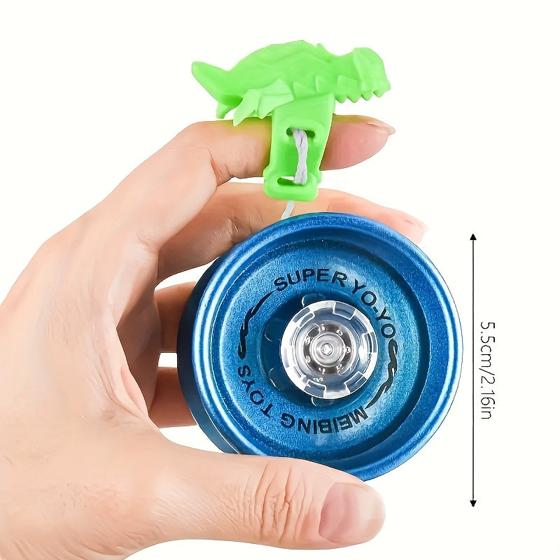 Yo-Yo Métallique Durable avec 1 Roue de Couleur Aléatoire - Couleurs Vibrantes, Poignée Ergonomique, Cadeau Idéal pour Noël, Halloween, Anniversaires & Fêtes (3 ans et plus)