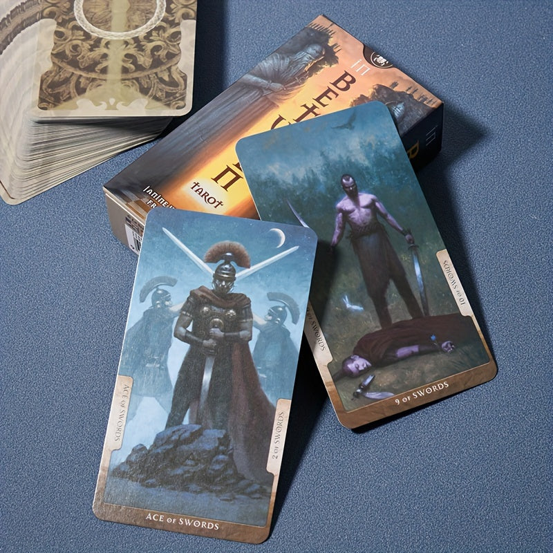 KEPNOY Tarot 78 Cartes - Jeu de Divination et Fête avec Art Mystique, Couleurs Variées - Cadeau Idéal pour Halloween, Thanksgiving ou Noël - Cartes de Haute Qualité