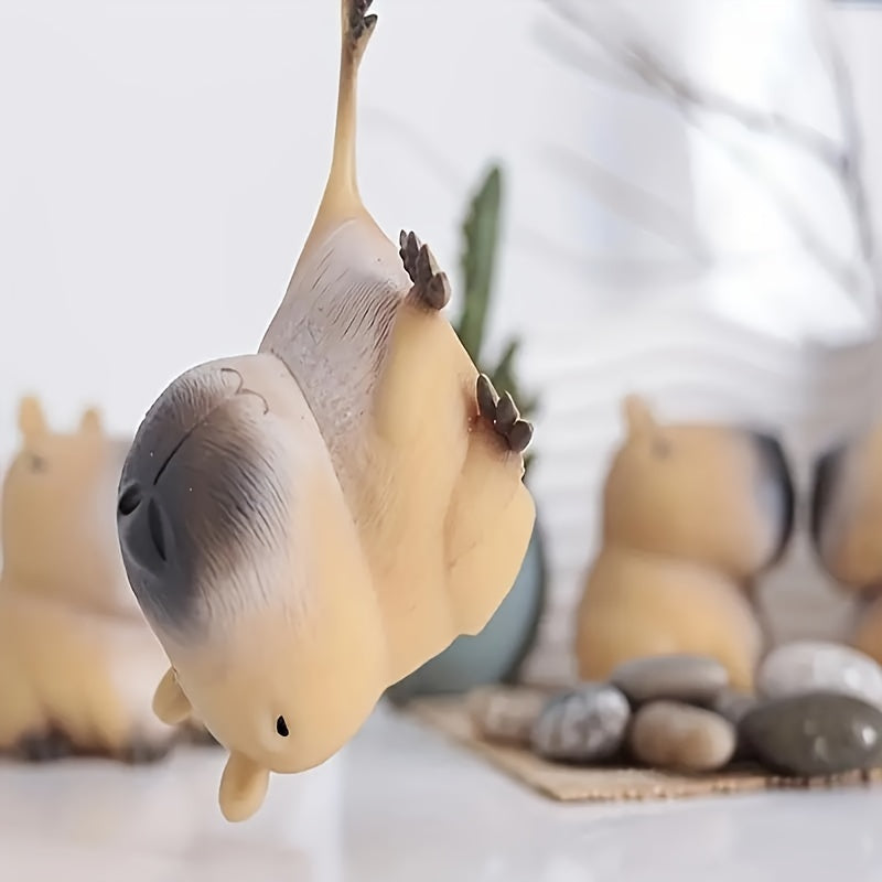1pc Jolie Capybara en caoutchouc - Rebond rapide, durable, design animal unique, parfait pour les cadeaux de fête et les cadeaux de vacances, jouet de Halloween et de Noël