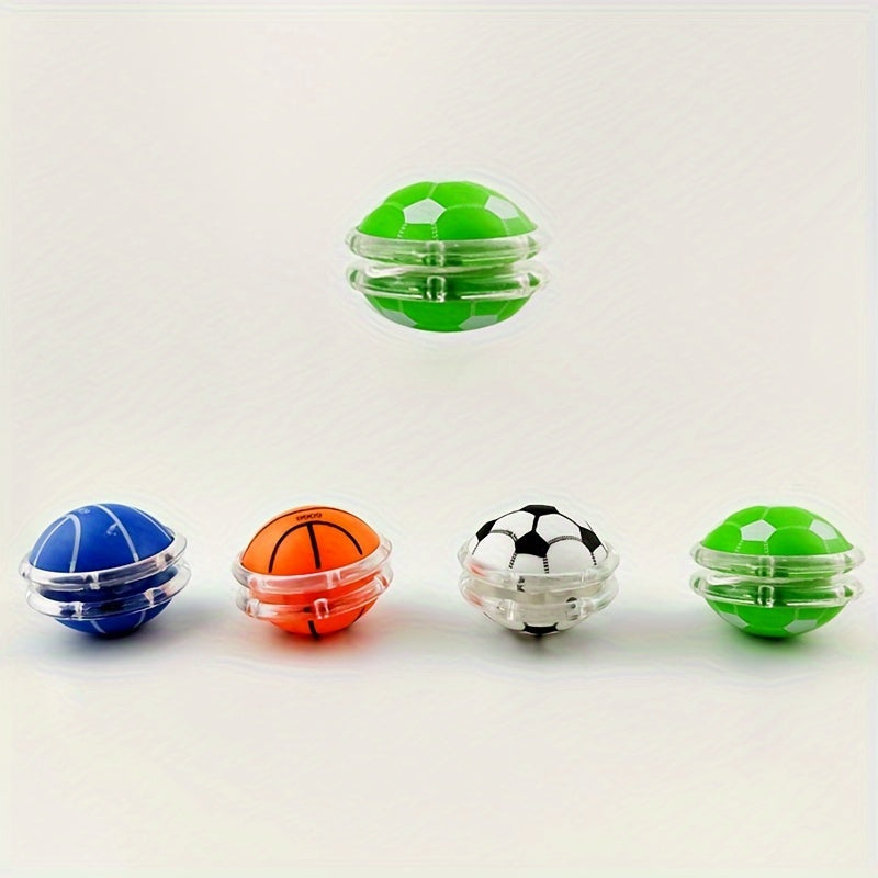 Lot de 5 Yo-Yos Sportifs pour Jeunes - Balles à Retour Automatique avec Designs de Basket & Football, Cadeaux de Fête et Récompenses pour la Classe