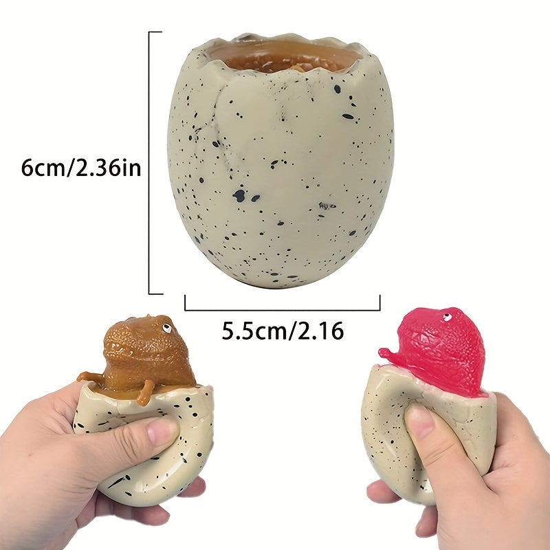 3 pièces Jouets à Presser Œufs de Dinosaure Colorés - Design Fissuré Texturé, Couleurs Variées (Vert, Rouge, Rose), Amusement et Détente pour Enfants, Idéal pour Anniversaires, Vacances et Cadeaux de Pâques, Jouets Dinosaures