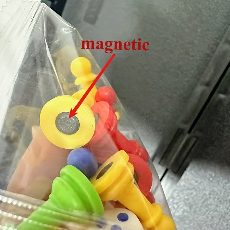 Jeu d'échecs volant magnétique 25x25 cm - 16 pièces colorées, 2 dés, plateau pliable portable pour réunions familiales, fêtes et événements sociaux | Jeu d'échecs coloré | Pièces magnétiques