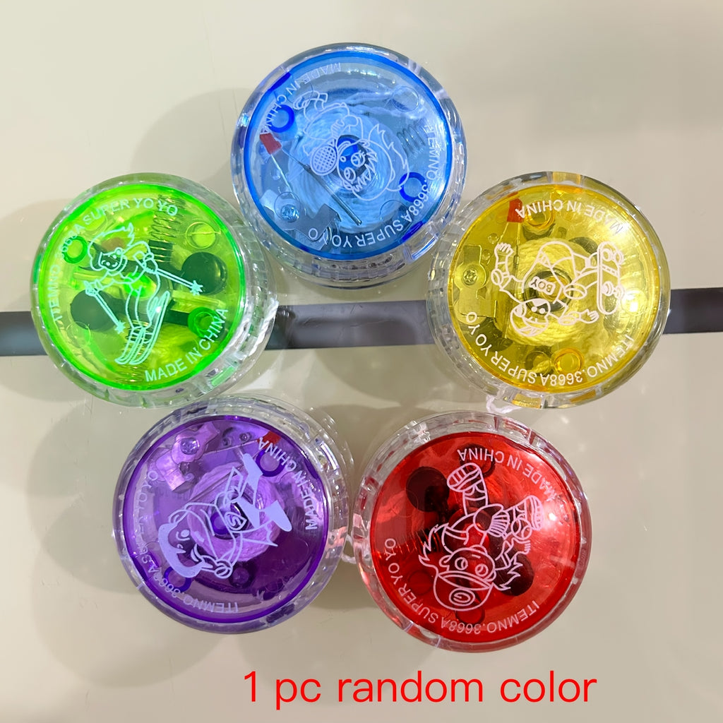Yo yo lumineux LED, jouet pour jeunes, le cadeau parfait pour les jeunes, Halloween, Pâques, Thanksgiving, Noël, anniversaires, Nouvel An et autres fêtes, avec des couleurs aléatoires
