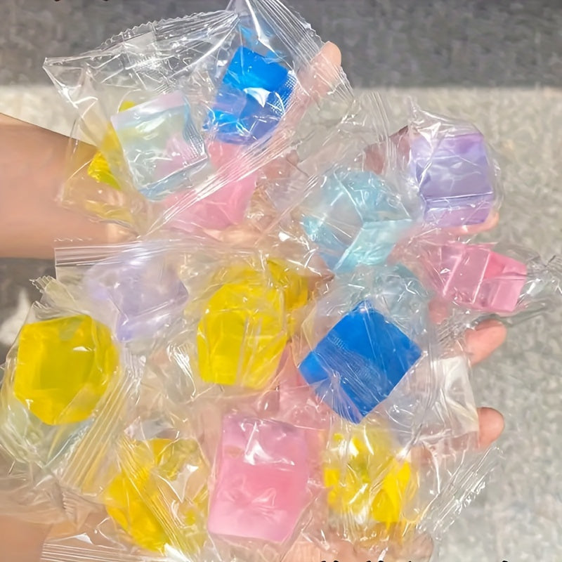 Ensemble de 10 cubes Squishy, jouets à pincer doux pour les enfants de 3 ans et plus, couleurs assorties, jeu amusant pour les adultes, cadeaux idéaux pour Halloween et Noël