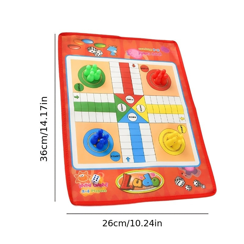 1 Jeu de dames volantes classiques - Jeu de société éducatif pour des moments de détente en famille, jeu de puzzle en plein air, matériau non tissé, idéal pour Thanksgiving, Noël, Halloween, le Nouvel An, le Festival du Printemps - Couleur mélangée