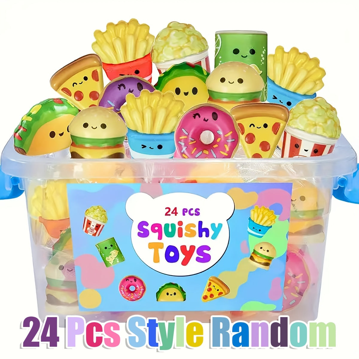 12\u002F24 pièces Jouets Alimentaires Mous, Cadeaux de Noël et Nouvel An, Jouets Mignons Kawaii pour Anniversaire, Remplissage de Piñatas, Bonbons de Carnaval, Cadeaux de Fête pour Garçons & Filles