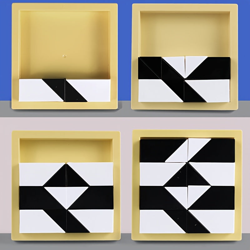 Casse-tête en Blocs de Construction Cachés - Jouet Éducatif pour le Développement de l'Intelligence, la Logique et l'Imagination Spatiale