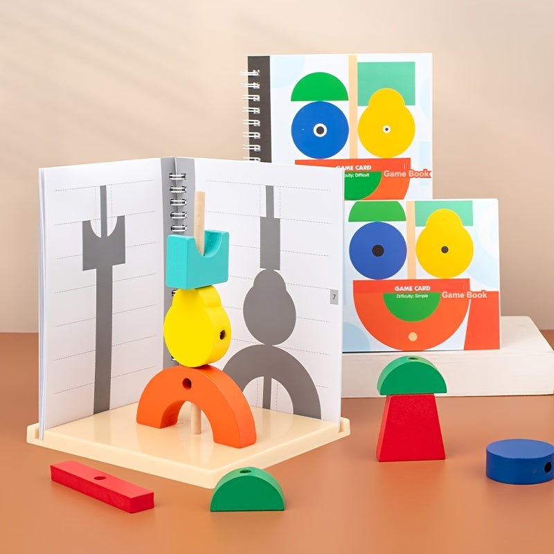 Blocs de Puzzle 3D en Bois - Jouet Éducatif STEM pour Jeunes, Apprentissage Amélioré par Projection, Pas de Piles Nécessaires, Cadeau Parfait pour Garçons & Filles à Noël, Halloween, Thanksgiving, Anniversaires, Jouets Cognitifs