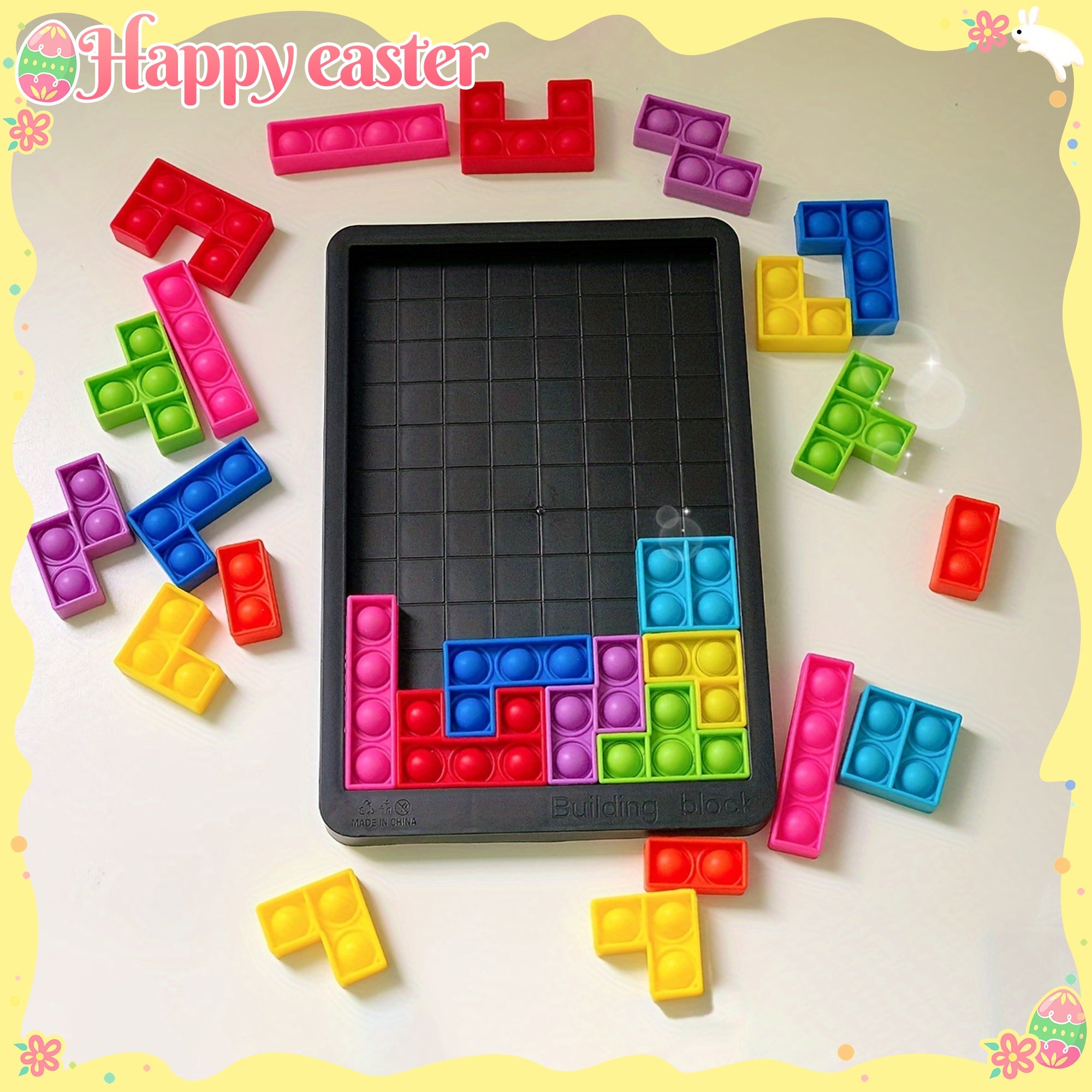 Blocs de Construction Puzzle en Silicone Souple - Jeu de Défi Cérébral et de Détente pour le Liement Parents-Jeunes, Jouet Éducatif