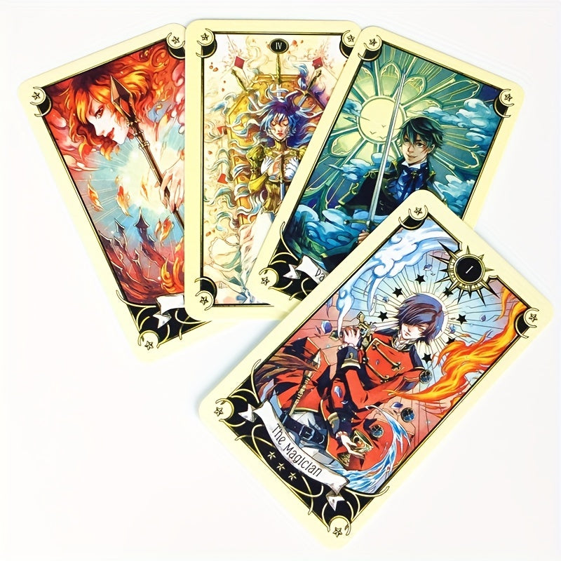 Cartes de tarot manga mystique, cartes de tarot, jeu de tarot, jouet révélateur de fortune, cadeau de jeu