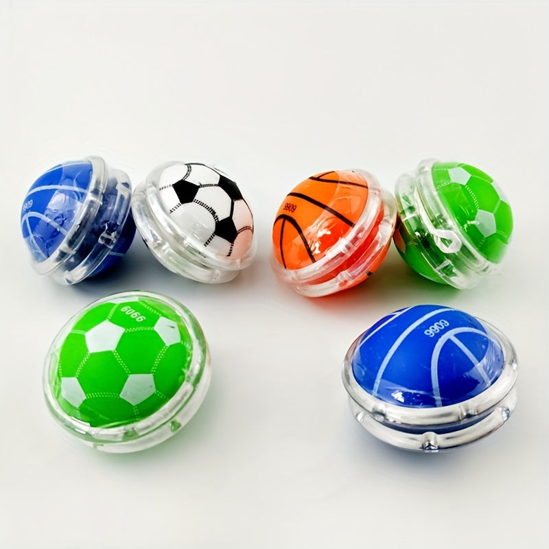 Lot de 5 Yo-Yos Sportifs pour Jeunes - Balles à Retour Automatique avec Designs de Basket & Football, Cadeaux de Fête et Récompenses pour la Classe