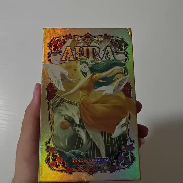 Tarot AURA Édition Nacrée, 78 Cartes Taille Standard, Papier de Couleurs Mélangées, Jeu de Cartes de Divination pour Fête, Halloween, Noël, Cadeau de Thanksgiving