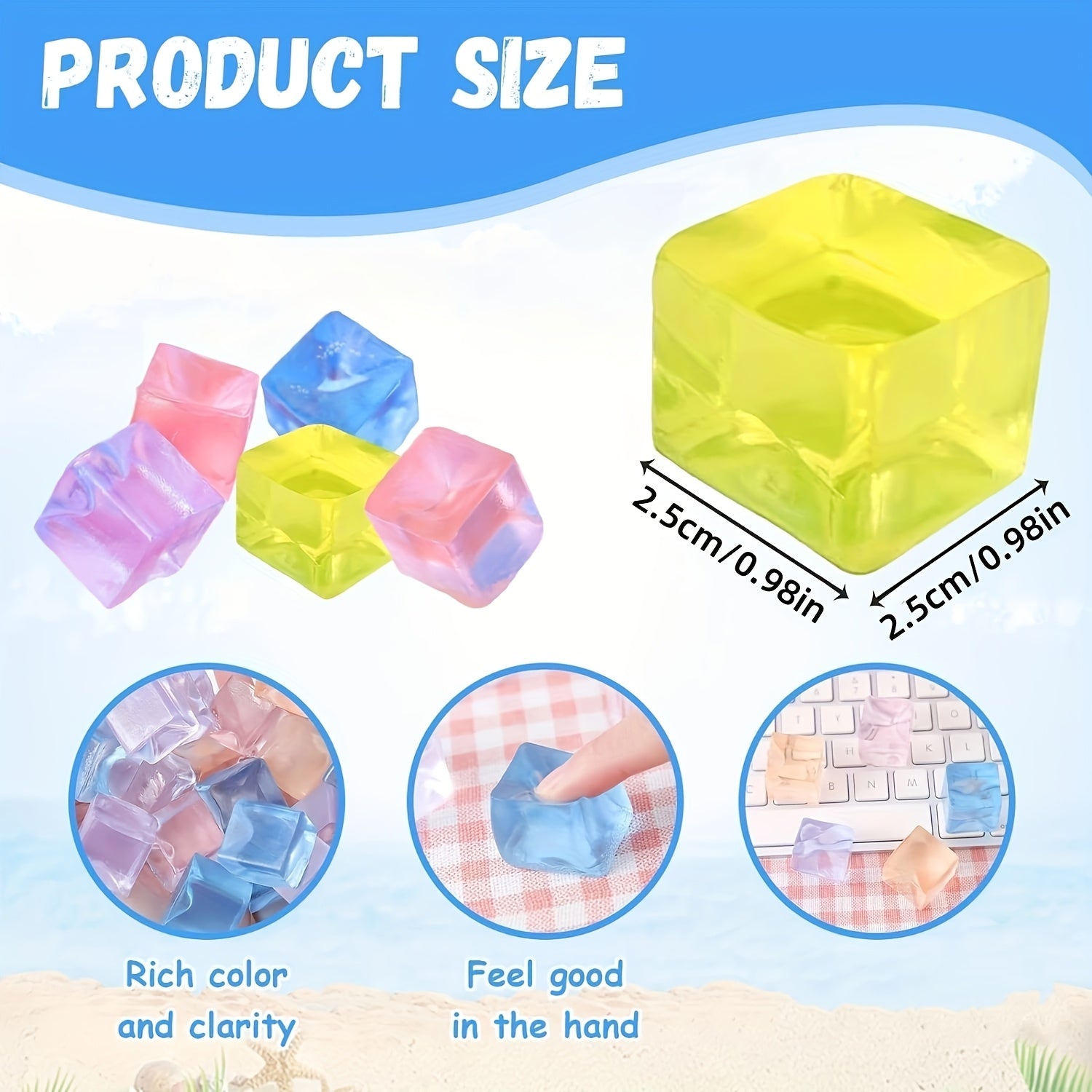 Ensemble de 10 cubes Squishy, jouets à pincer doux pour les enfants de 3 ans et plus, couleurs assorties, jeu amusant pour les adultes, cadeaux idéaux pour Halloween et Noël