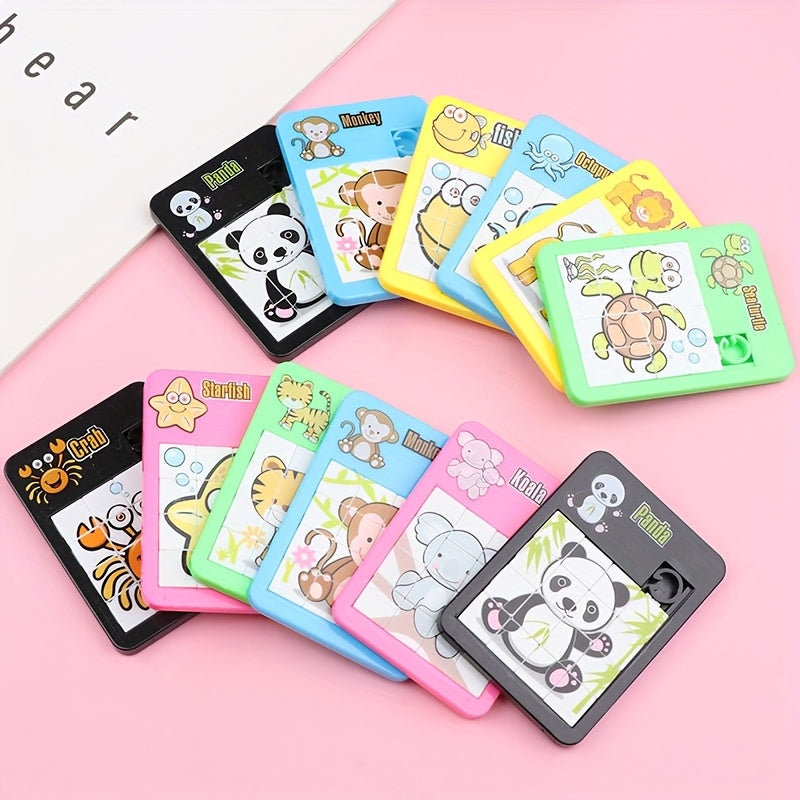 20 Puzzles Éducatifs en Plastique - Animaux Mignons et Cartoon - Cadeaux d'Anniversaire, Récompenses de Classe, Fêtes et Carnavals