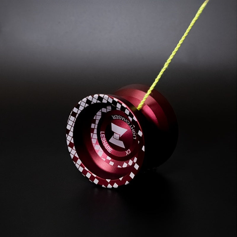 Yo-Yo en alliage d'aluminium professionnel pour la compétition - Béquille haute vitesse, artisanat de précision, idéal pour les 14 ans et plus, rouge