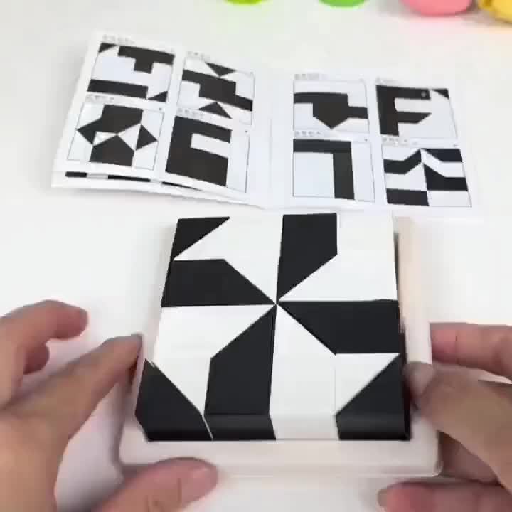 Casse-tête en Blocs de Construction Cachés - Jouet Éducatif pour le Développement de l'Intelligence, la Logique et l'Imagination Spatiale