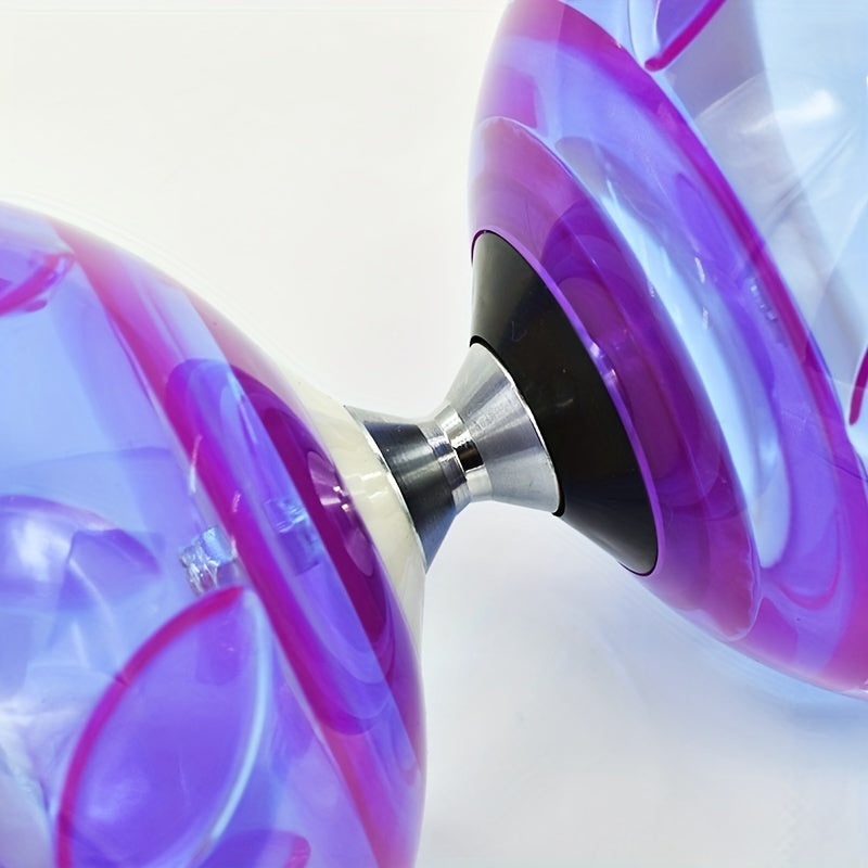 Diabolo à Grand Roulement Cloche Feuille à Deux Têtes Tir de Guerre Yo-Yo Équipement Traditionnel Chinois pour Jonglerie Populaire