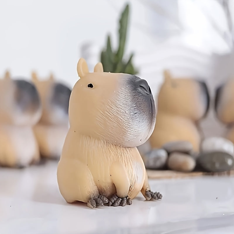 1pc Jolie Capybara en caoutchouc - Rebond rapide, durable, design animal unique, parfait pour les cadeaux de fête et les cadeaux de vacances, jouet de Halloween et de Noël