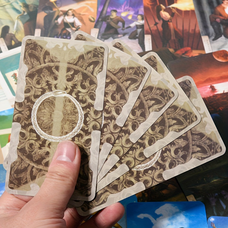 KEPNOY Tarot 78 Cartes - Jeu de Divination et Fête avec Art Mystique, Couleurs Variées - Cadeau Idéal pour Halloween, Thanksgiving ou Noël - Cartes de Haute Qualité