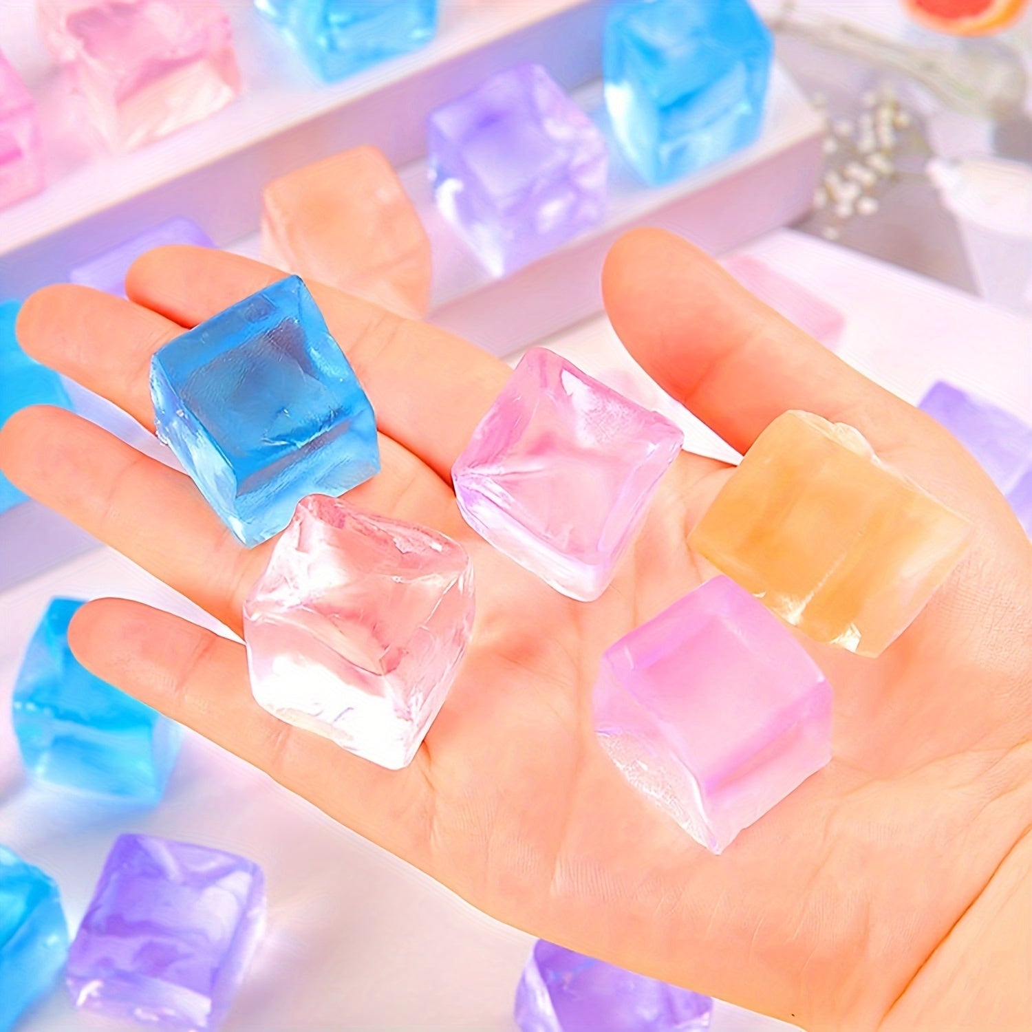 Ensemble de 10 cubes Squishy, jouets à pincer doux pour les enfants de 3 ans et plus, couleurs assorties, jeu amusant pour les adultes, cadeaux idéaux pour Halloween et Noël