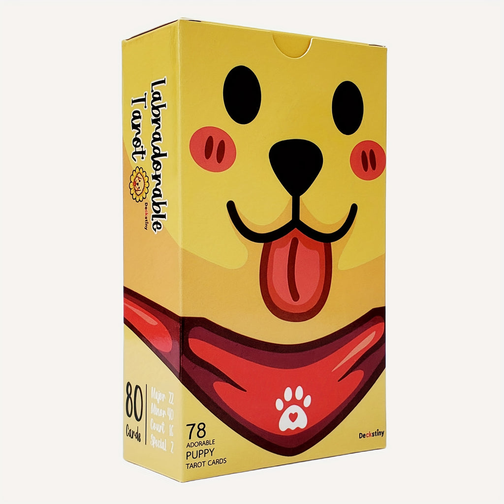 Jeux de société, cartes de tarot Labradorables avec un design de chien mignon, un jeu de 78 cartes Oracle Visions Divination Edition, jeux de société, cadeaux de Noël, cadeaux de nouvel an, jouets.