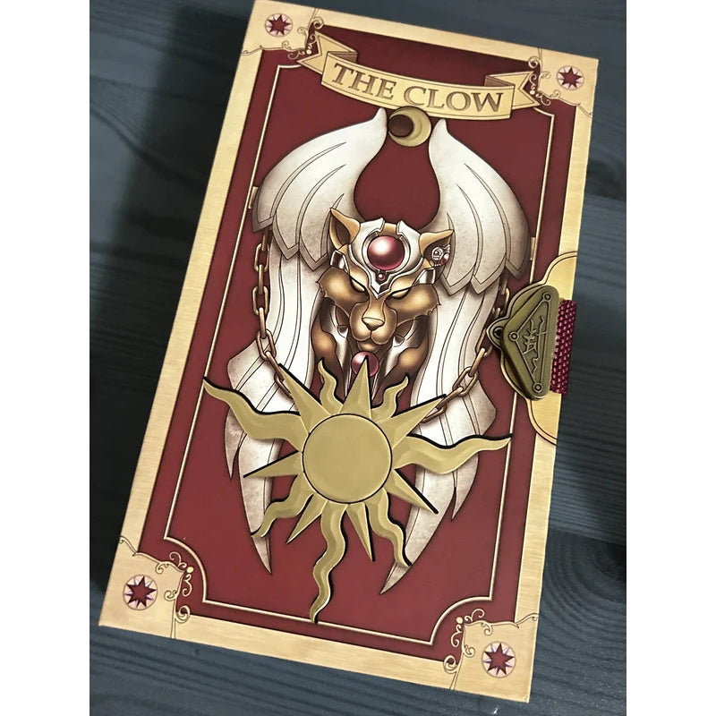 Prenez-le Maintenant ! Nouvelle Édition de Luxe de la Fille des Cartes Magiques Sakura - Transformation Sakura, Jeu de Rôle d'Anime avec les Cartes Trèfle Portables du Nouveau Magicien Sakura, Coffret Cadeau et Décoration à Collectionner