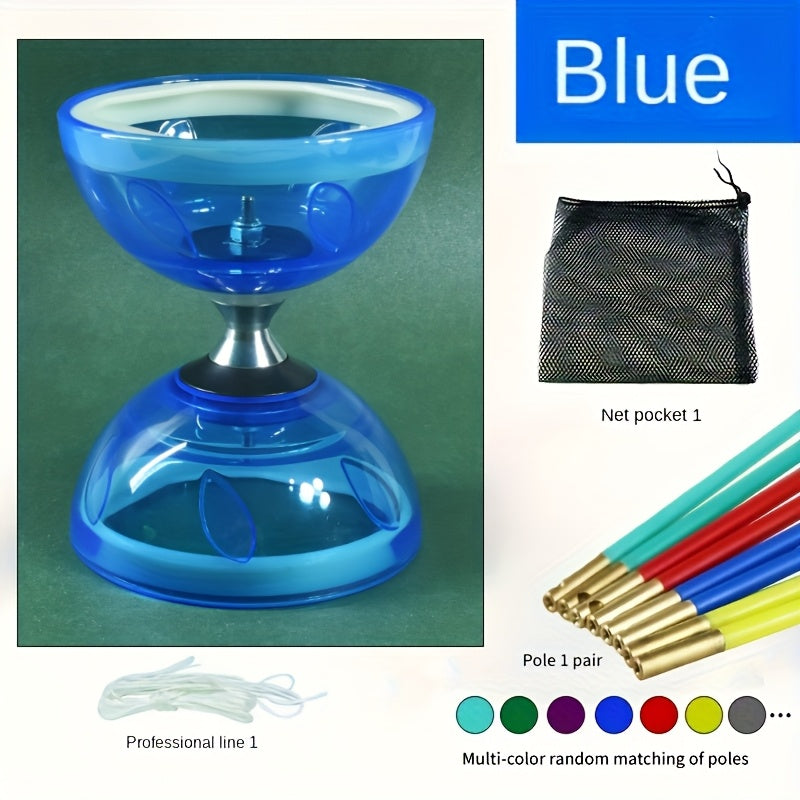 Diabolo à Grand Roulement Cloche Feuille à Deux Têtes Tir de Guerre Yo-Yo Équipement Traditionnel Chinois pour Jonglerie Populaire