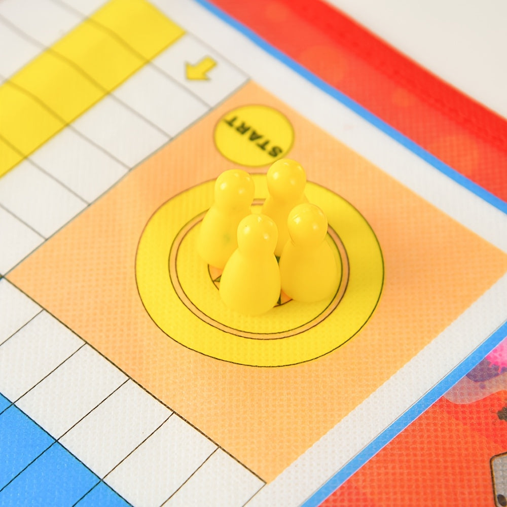 1 Jeu de dames volantes classiques - Jeu de société éducatif pour des moments de détente en famille, jeu de puzzle en plein air, matériau non tissé, idéal pour Thanksgiving, Noël, Halloween, le Nouvel An, le Festival du Printemps - Couleur mélangée