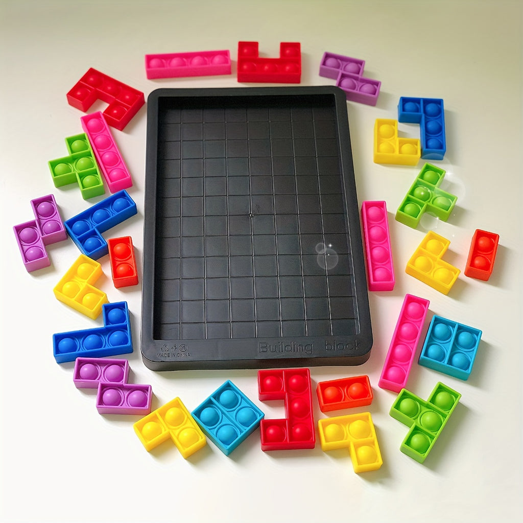 Blocs de Construction Puzzle en Silicone Souple - Jeu de Défi Cérébral et de Détente pour le Liement Parents-Jeunes, Jouet Éducatif