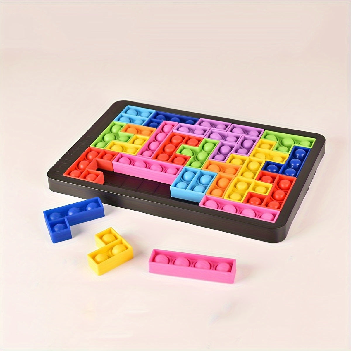 Blocs de Construction Puzzle en Silicone Souple - Jeu de Défi Cérébral et de Détente pour le Liement Parents-Jeunes, Jouet Éducatif