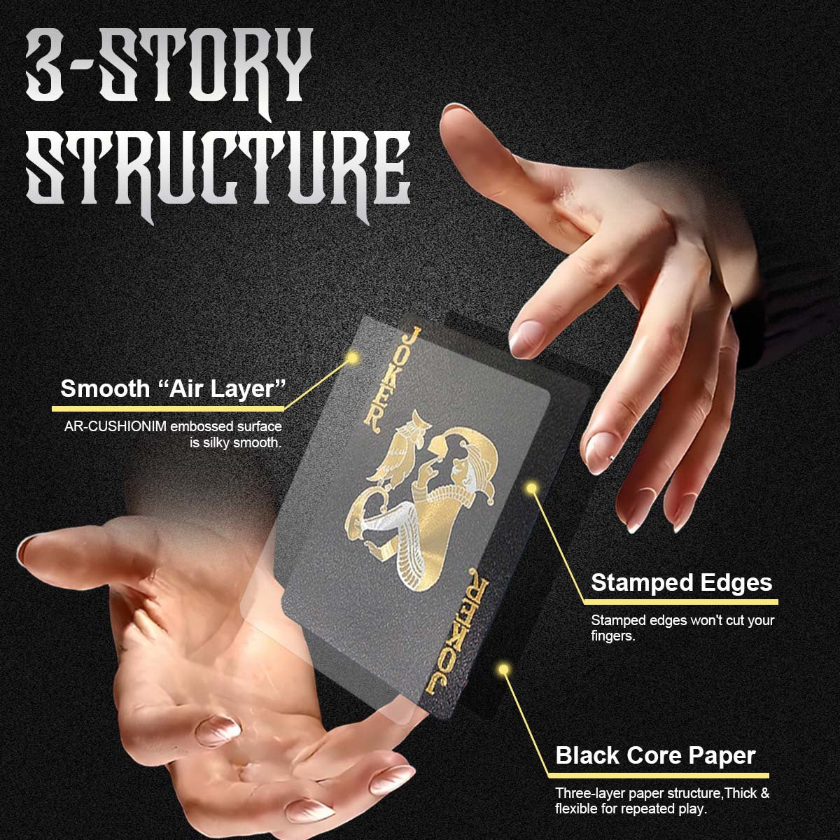 Cartes de jeu en plastique imperméables - Choix parfait pour une soirée de jeu en famille, les fêtes, Noël, Halloween et Thanksgiving