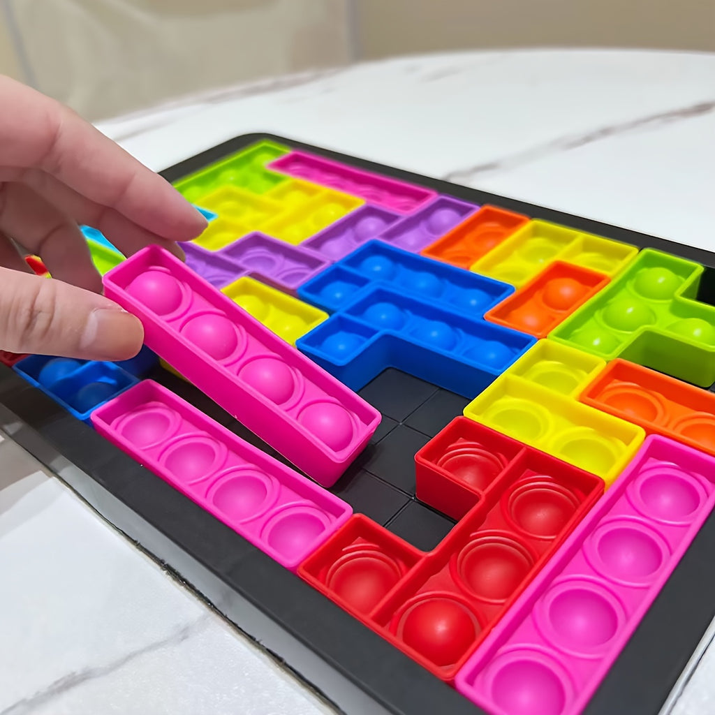 Blocs de Construction Puzzle en Silicone Souple - Jeu de Défi Cérébral et de Détente pour le Liement Parents-Jeunes, Jouet Éducatif