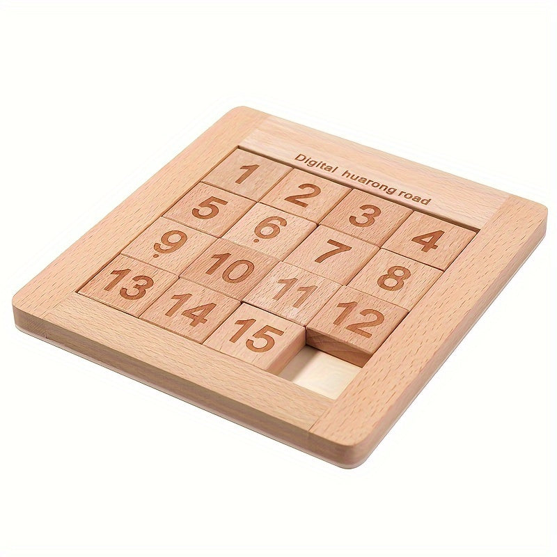 Puzzle Klein - Jeu de réflexion en bois pour enfants, labyrinthe numérique coloré Huarong Road, améliore les compétences cognitives et l'apprentissage ludique