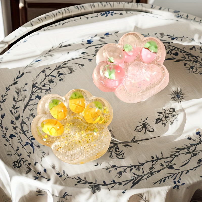 1pc\u002F2pièces\u002F3pièces Ananas, Fraise, Patte de Chat, Jouet à Serrer - Doux, Soulage le Stress et l'Anxiété, Convient aux Adolescents et aux Adultes, Cadeau de Noël Idéal, Couleurs Mélangées, Convient pour l'Hiver, le Nouvel An