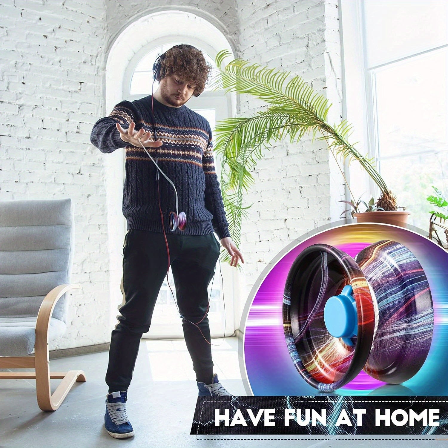 Yo-Yo en alliage avec finition métallique colorée, Yo-Yo à contrôle de corde pour garçons, couleur aléatoire, 1 pièce.