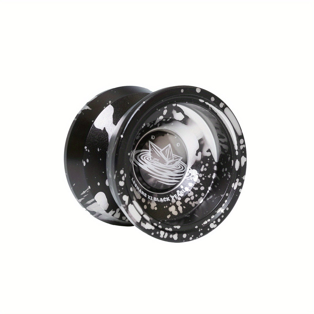 1pc X2 Yoyo Ball noir et or - Qualité professionnelle, sommeil longue durée, alliage d'aluminium, idéal pour le jeu compétitif et les cadeaux, Yoyo de jeu compétitif | Design élégant | Impression haute qualité, Jeu de société Yoyo