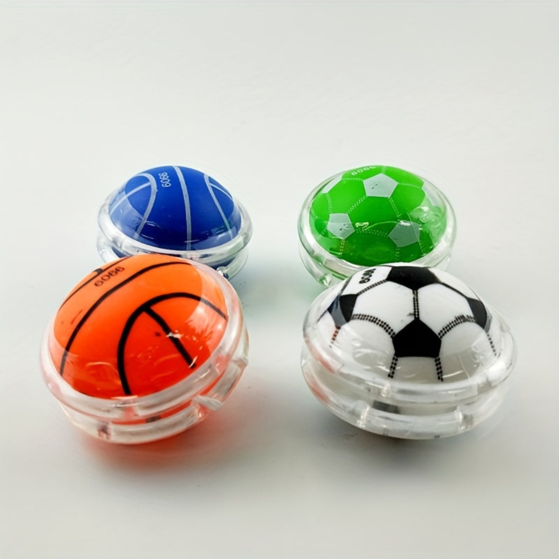 Lot de 5 Yo-Yos Sportifs pour Jeunes - Balles à Retour Automatique avec Designs de Basket & Football, Cadeaux de Fête et Récompenses pour la Classe