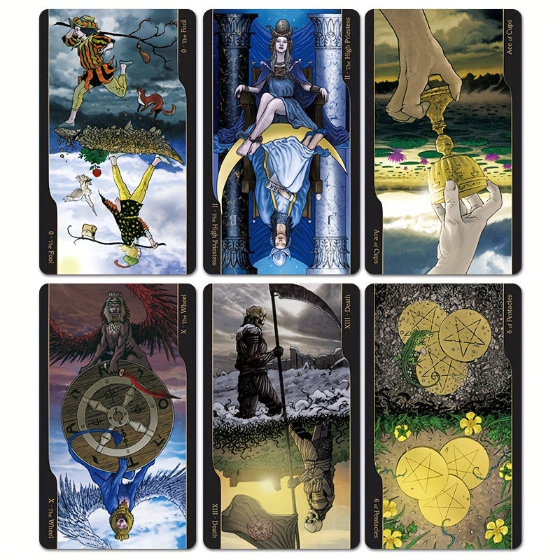 Tarot des Oppositions, jeu de cartes de fortune de taille standard à 78 cartes, jeu de société de divination pour Halloween, Thanksgiving, cadeau de Noël