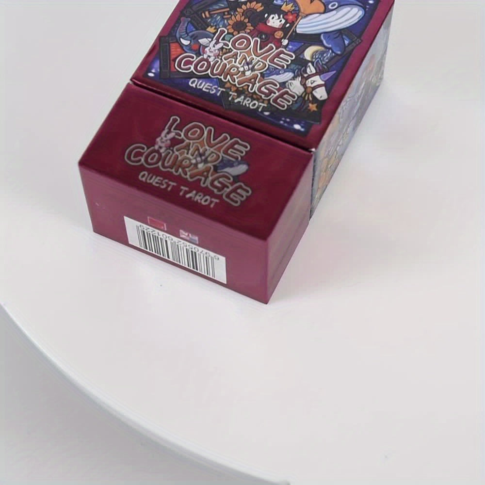 Cartes de Tarot Fantaisie KEPNOY Amour & Courage - Édition Standard de 78 Cartes pour Divination, Jeu de Fête et Prédiction de l'Avenir - Cadeau Idéal pour Halloween, Noël, Thanksgiving